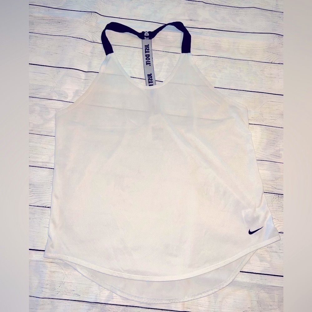 NIKE Dri Fit Sport Tank Top White Size Large